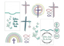 Stickserie ITH -  Besteckhüllen christliche Motive in zwei Größen